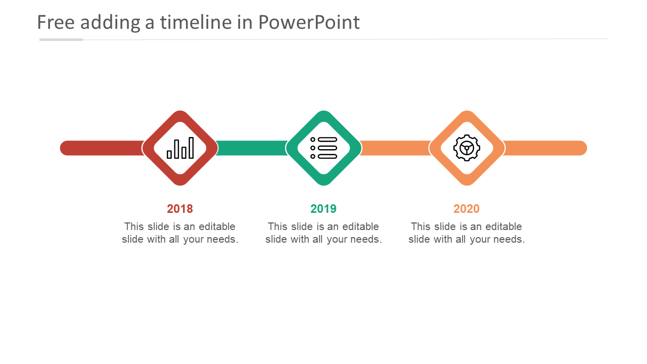 Free adding a timeline in powerpoint-3-multicolor